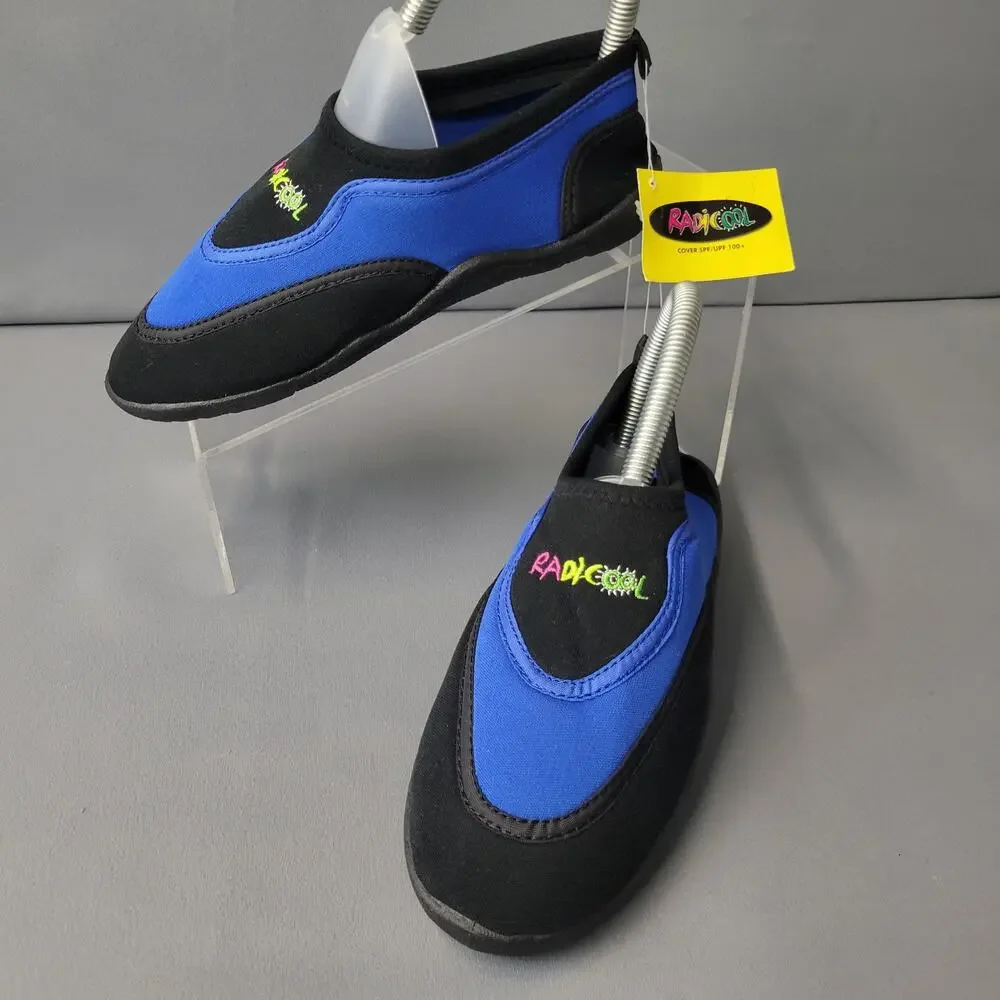 Radicool Aqua Water Shoes Boys Size Medium Water Swim Beach SPF Swim Shoes NEW